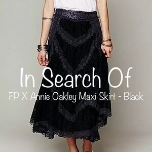 IN SEARCH OF • Free People X Annie Oakley Maxi Skirt in Black •